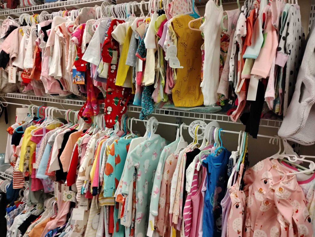 baby clothes in room
