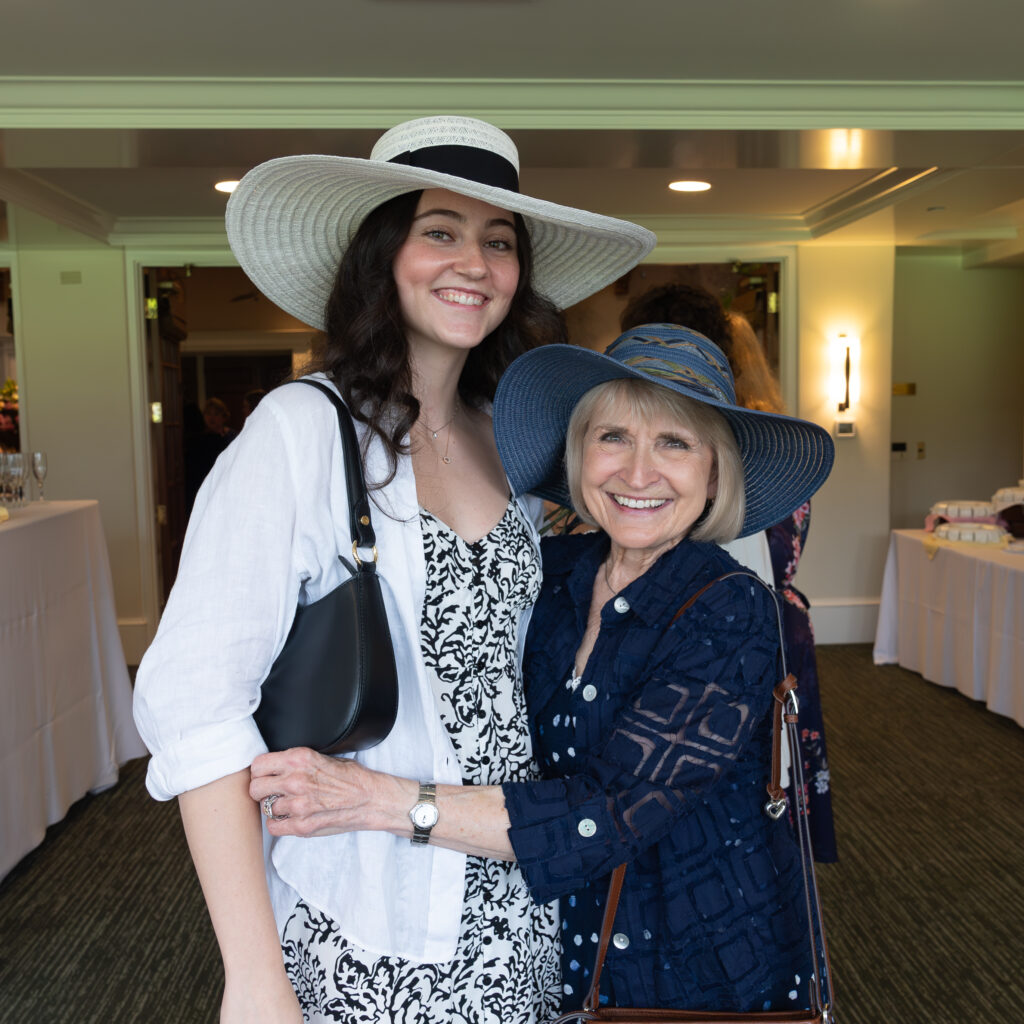 two friends at tea party